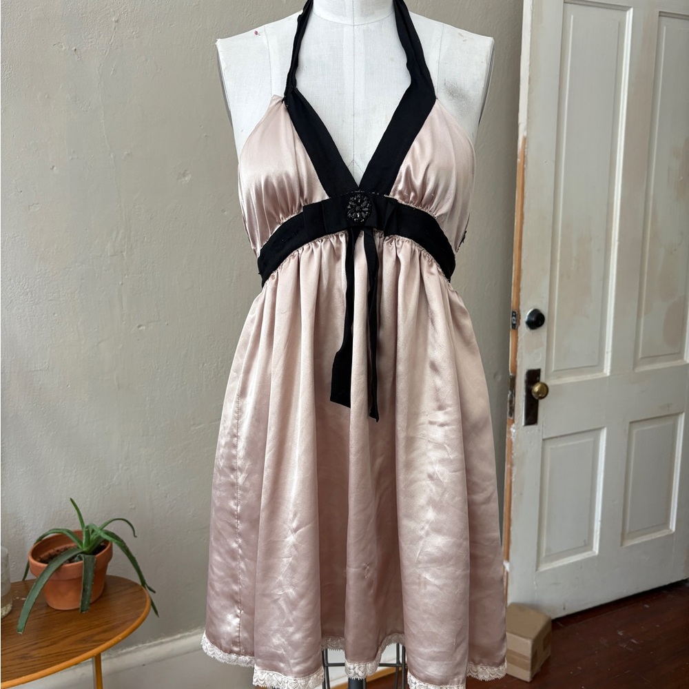 For Love And Lemons Blush and Black Dress